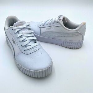 Puma Carina 2.0 Leather Chunky Lace Up Platform Tennis Shoes Sneakers Size‎ 7